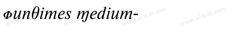 FunTimes Medium字体转换